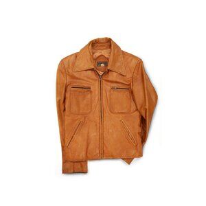 Vintage Leather Jacket 70's Blacksheep Canadian Jacket Coat Womens Medium